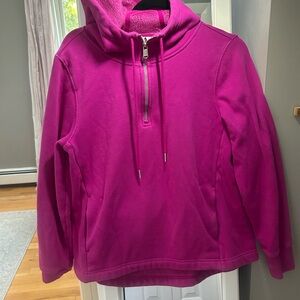 Athleta cozy karma pink  hoodie half zip